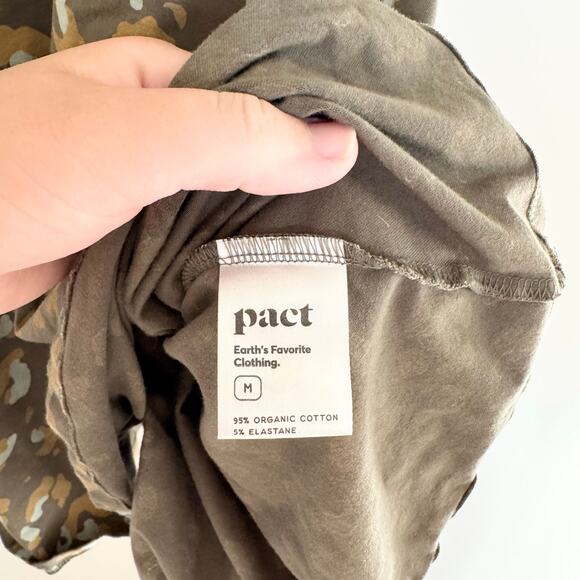 Pact Fit and Flare Racerback Organic Cotton Mini Dress in Green Leopard Print - Picture 8 of 8